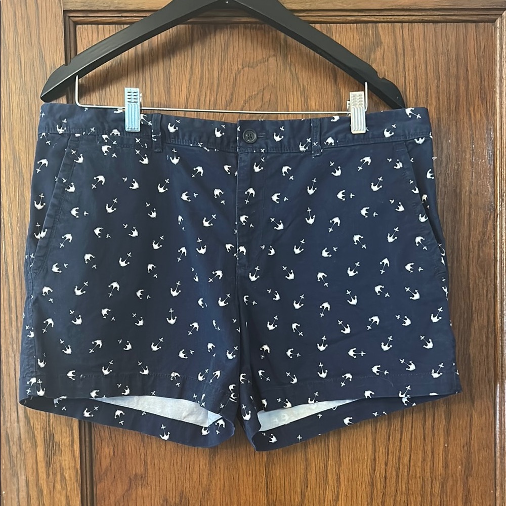 Banana Republic Navy Anchor Print Shorts